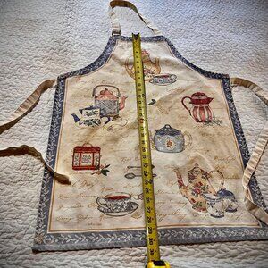Apron, high quality, 100% cotton canvas. Adjustable neck strap. Tea Pots.
